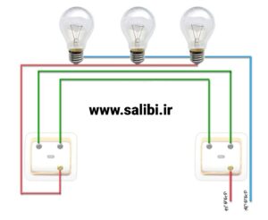 مدار کلید تبدیل برای چندین لامپ